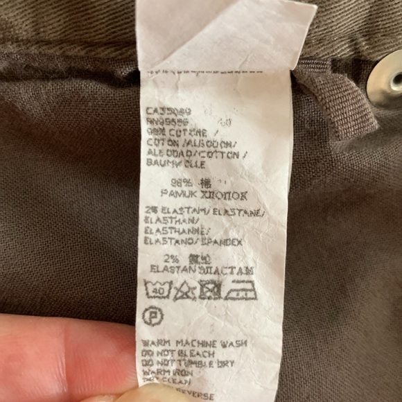 Paul & Shark Dark Taupe Five Pocket Pants Cotton Stretch Classic Fit Size 38 - Picture 8 of 12